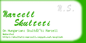 marcell skulteti business card